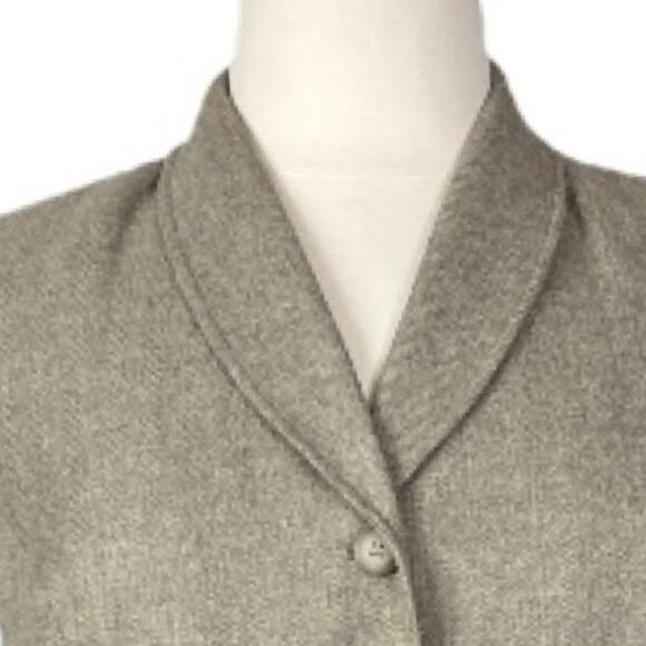 Le Suit Retro Pant Suit Set 3 Button Shawl Collar Blazer Tan Women’s Size 16 - Picture 12 of 14